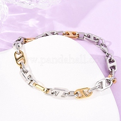 304 Stainless Steel Oval Link Chain Necklaces & Bracelets Sets for Women&nbsp;SJEW-F228-02GP