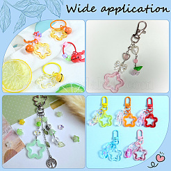 100Pcs Transparent Acrylic Pendants&nbsp;TACR-SP0001-33