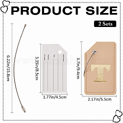 PU Leather Luggage Tag&nbsp;AJEW-WH20010-81D