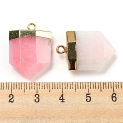Natural Jade Dyed Pointed Pendants&nbsp;G-M431-05G-03