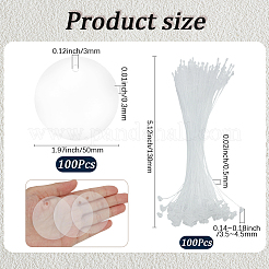 100Pcs Flat Round PVC Blank Price Tags&nbsp;ODIS-SP0001-10C