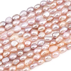 Natural Cultured Freshwater Pearl Beads Strands&nbsp;PEAR-L033-30B