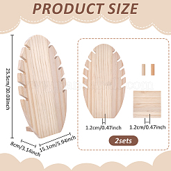 Wood Necklaces Organizer Display Holder&nbsp;NDIS-WH0017-12B