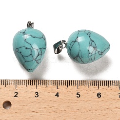 Synthetic Turquoise Dyed Pendants&nbsp;G-M424-02P-01