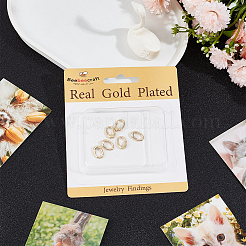 8Pcs Rack Plating Brass Spring Gate Rings&nbsp;KK-BBC0014-14