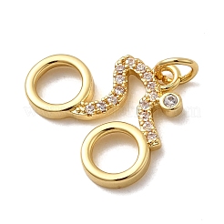 Brass Micro Pave Cubic Zirconia Pendants&nbsp;LS-KK-H092-09A-G