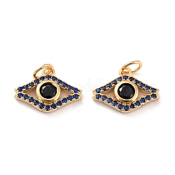 Brass Micro Pave Cubic Zironia Pendants&nbsp;KK-D065-09G
