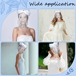 1Pc Bowknot Polyester Bridal Veils&nbsp;AJEW-CY0001-83