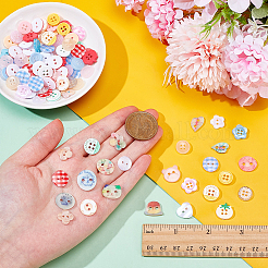 100Pcs Plastic Buttons&nbsp;BUTT-AR0001-34