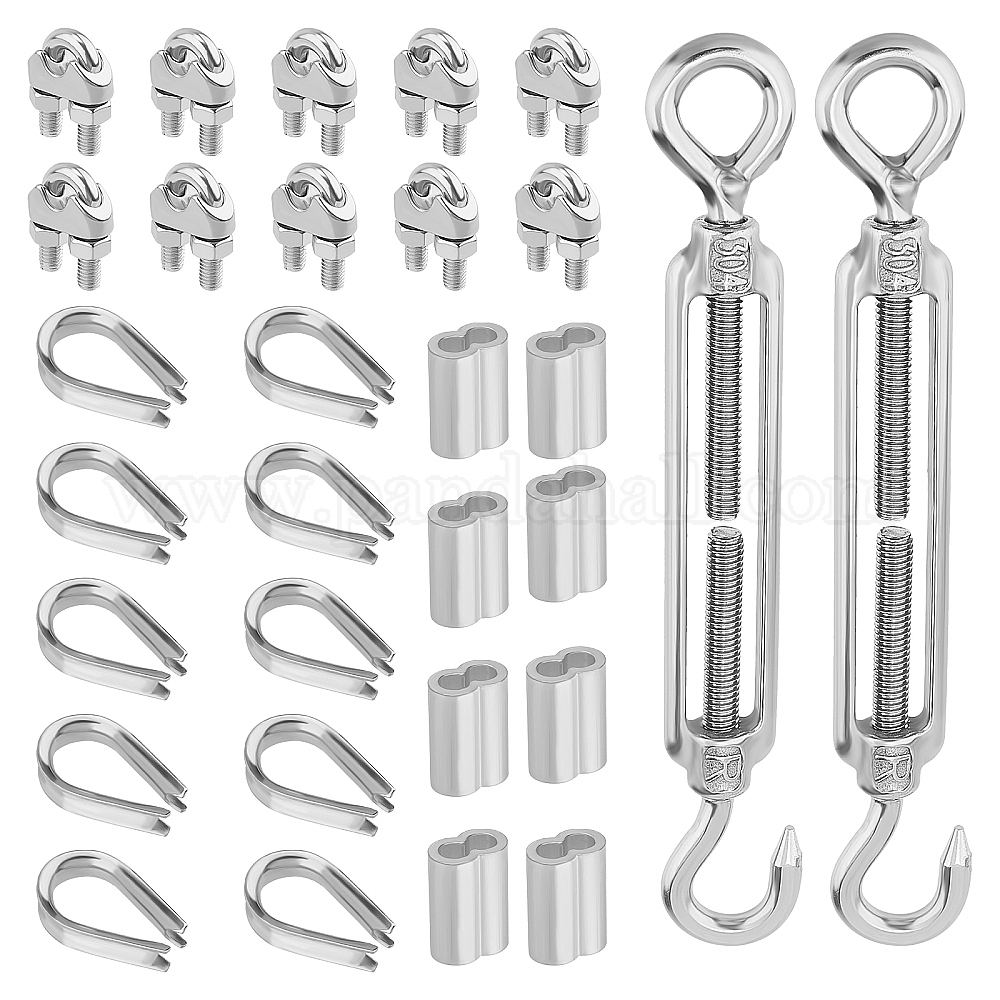 Wholesale 304 Stainless Steel Eye Hook Turnbuckle Wire Rope Tension