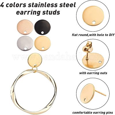 304 Stainless Steel Stud Earring Findings&nbsp;STAS-UN0001-79-1
