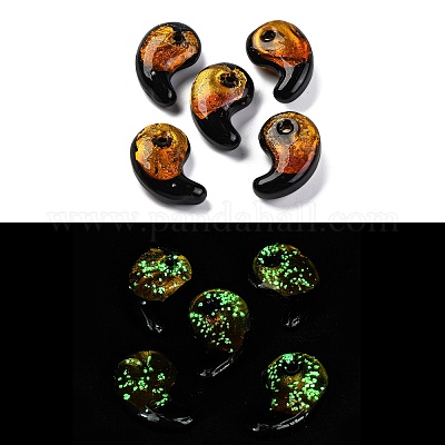 Luminous Handmade Silver Foil Lampwork Beads&nbsp;LAMP-F022-05E-1