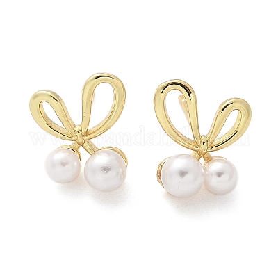 Brass Stud Earrings&nbsp;EJEW-F359-05G-1
