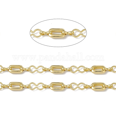 Brass Rectangle & Infinity Link Chains&nbsp;CHC-P010-18G-1
