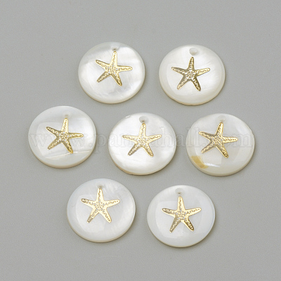 Freshwater Shell Pendants&nbsp;SHEL-Q010-001G-1