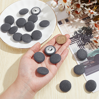 20Pcs Cloth with Aluminum Base Buttons&nbsp;BUTT-NB0001-77C-1