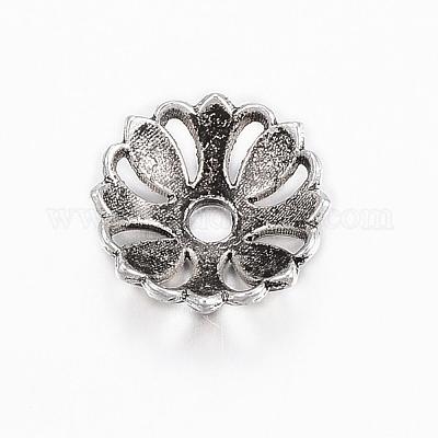 Tibetan Style Alloy Bead Caps&nbsp;PALLOY-ZN64104-AS-RS-1