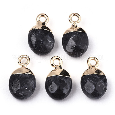 Natural Larvikite Charms&nbsp;G-N326-58A-1