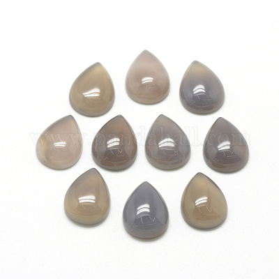 Natural Grey Agate Cabochons&nbsp;G-R417-10x14-09-1