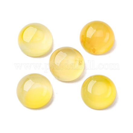 Natural Yellow Agate Cabochons G-K348-07B-04-1