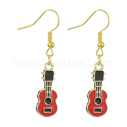 Golden Alloy Enamel Dangle Earrings EJEW-JE05653-04-1