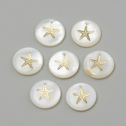 Freshwater Shell Pendants&nbsp;SHEL-Q010-001G-1