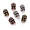 Brass Beads, Skull, Mixed Color, 19.5x13x12.5mm, Hole: 5mm