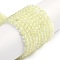 Natural Lemon Quartz(Heated) Beads Strands, Faceted, Round, 4mm, Hole: 0.7mm, about 98pcs/strand, 14.96
