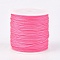 Nylon Braided Threads, Chinese Knotting Cords for Jewelry Making Macrame Craft, Hot Pink, 0.8mm, about 49.21 yards(45m)/roll