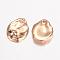 Alloy Hammered Charms, teardrop, Golden, 11x9x2mm, Hole: 1.5mm