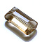 K9 Glass, Imitation Austrian Crystal Beads, Grade AAA, Faceted, Rectangle, Gold, 10x15.5x7mm, Hole: 0.9~1mm