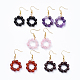 Natural Gemstone Dangle Earrings&nbsp;EJEW-JE03300-1