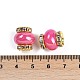Resin Beads with Brass Rhinestone Rondelle&nbsp;KK-H490-05G-08-3