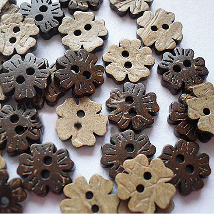 Round Carved 2-hole Basic Sewing Button&nbsp;NNA0YZ3-1