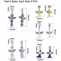 Glass/Gemstone Beads Pendants&nbsp;PALLOY-PH0013-04
