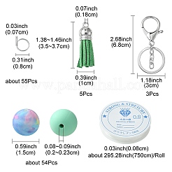 DIY Beaded Phone Charms Straps Keychain Making Kit&nbsp;DIY-FS0005-39C