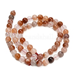 Natural Red Hematoid Quartz Beads Strands&nbsp;G-G475-A01-6mm
