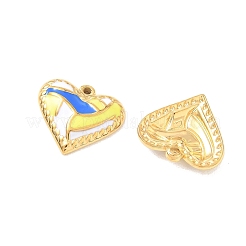 Volleyball Pattern 304 Stainless Steel Enamel Pendants&nbsp;STAS-Q119-09G-03
