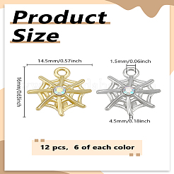12Pcs 2 Colors Alloy Pendants&nbsp;FIND-LP0005-26
