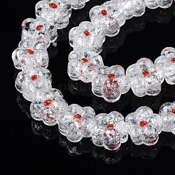 Transparent Handmade Bumpy Lampwork Beads Strands&nbsp;LAMP-S194-022G