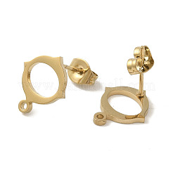 Ion Plating(IP) 304 Stainless Steel Stud Earring Findings&nbsp;STAS-I206-84G