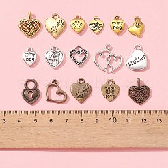90G 3 Colors Ideas for Valentine Day Gifts Tibetan Style Alloy Pendants&nbsp;TIBEP-FS0001-08