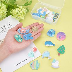 Acrylic Safety Brooches&nbsp;JEWB-FH0001-01