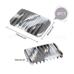 Marble Pattern Silicone Soap Dishes&nbsp;DIY-WH0430-018E