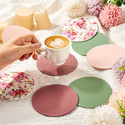 Magibead 8Pcs 4 Styles PU Leather Cup Mats&nbsp;AJEW-MB0001-09B