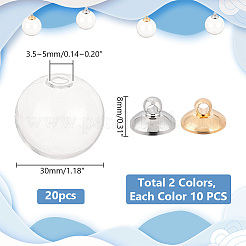 DIY Glass Globe Ball Wish Bottle Pendant Making Kit&nbsp;DIY-PH0021-92