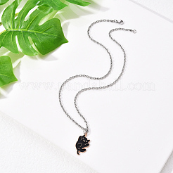 Alloy Enamel Pendant Necklaces&nbsp;NJEW-YW0001-02
