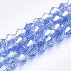 Electroplate Glass Beads Strands&nbsp;EGLA-Q118-6mm-B04
