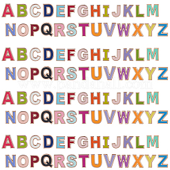 4 Bags Alloy Enamel Alphabet Beads&nbsp;ENAM-SC0007-70