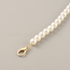 Resin Imitation Pearl Beaded Chain Purse Strap Extenders&nbsp;FIND-WH0143-96E